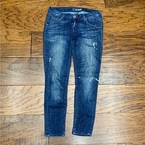 Hudson women’s tapered ankle stretch denim jeans